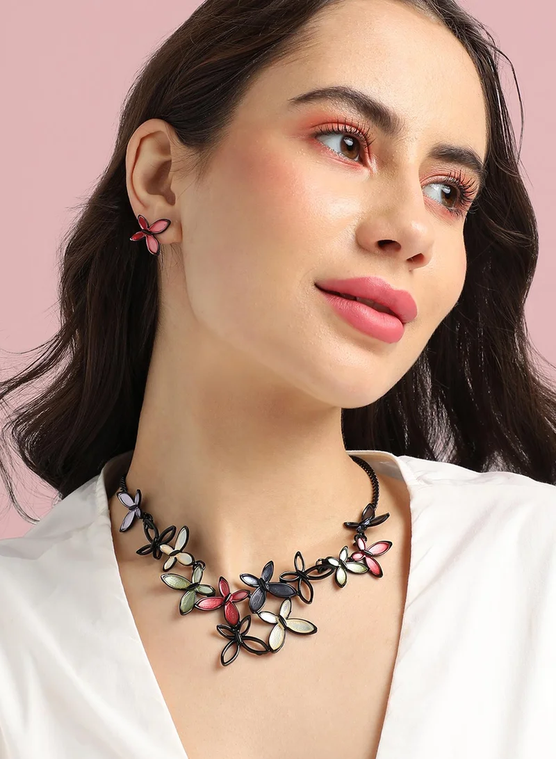 SOHI Butterfly Artificial Jewellery Set