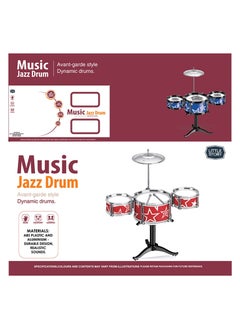 Little Story Kids Drum Set Musical Instrument - Blue  - Image 3