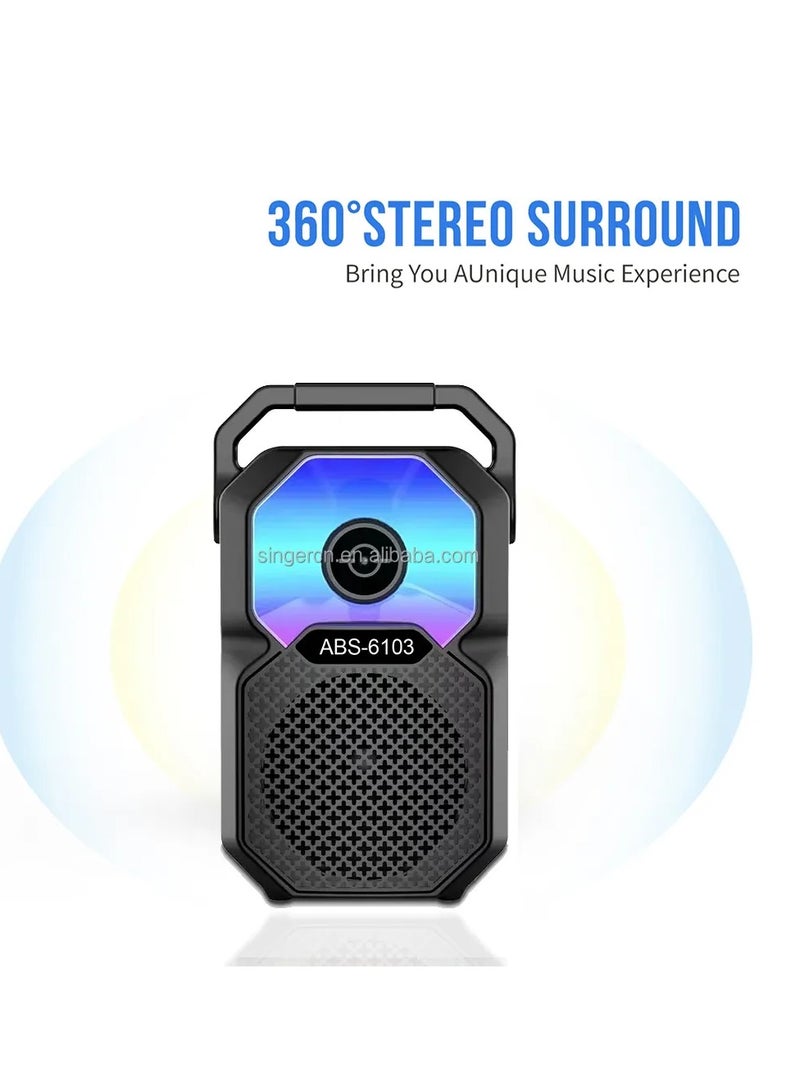 ABS-6103 New Wireless Portable Speaker Control Dimmable Outdoor Smart Bedside Table Night Light Bluetooth Speaker With Light Led  - Image 2