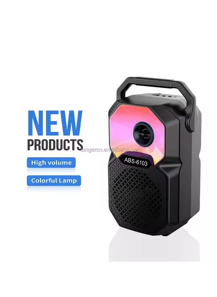 ABS-6103 New Wireless Portable Speaker Control Dimmable Outdoor Smart Bedside Table Night Light Bluetooth Speaker With Light Led  - Image 5