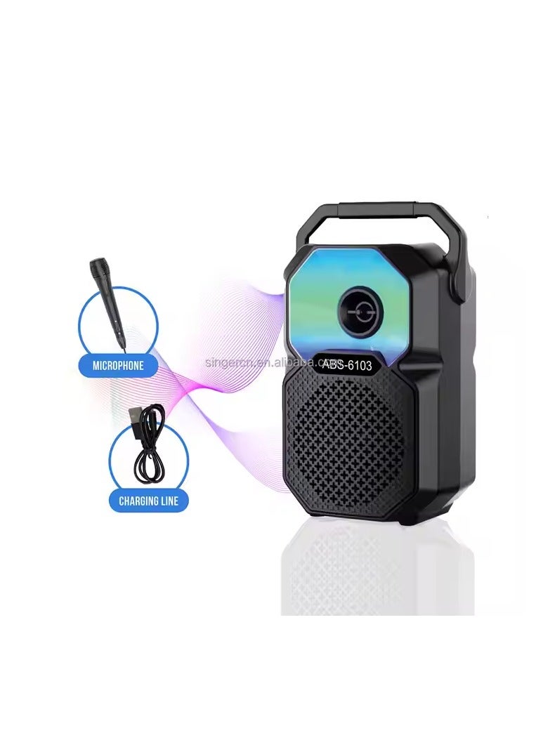 ABS-6103 New Wireless Portable Speaker Control Dimmable Outdoor Smart Bedside Table Night Light Bluetooth Speaker With Light Led  - Image 4