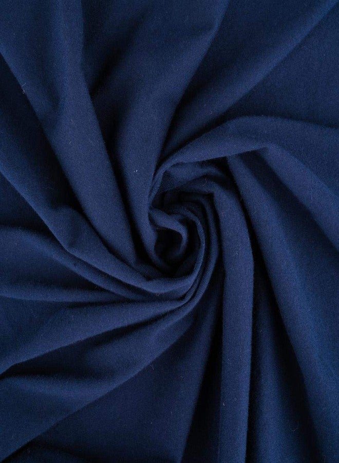 SHEETWORLD.COM SheetWorld Baby Fitted Round Crib Sheet, 100% Cotton Jersey Hypoallergenic Sheet, Unisex Boy Girl, 42 x 42 inches, Solid Navy, Made in USA - Image 2