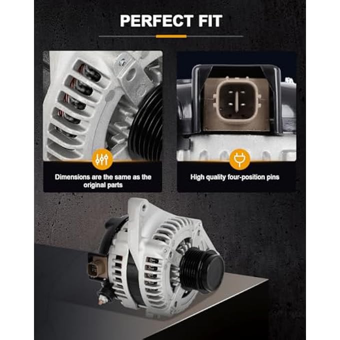 ROADFAR Alternator Compatible for for Toyota for Highlander 2010-2014,for Toyota for Venza 2010-2015, Replace 11403 - Image 5