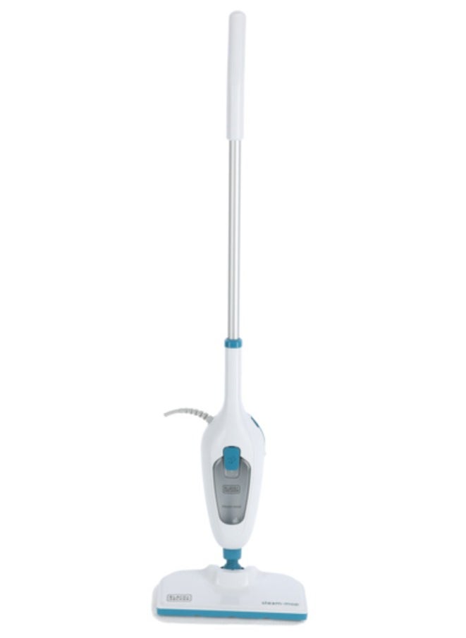 BLACK&DECKER - High-Performance 1300W Steam Mop for Effortless Cleaning - White and Blue - Image 1