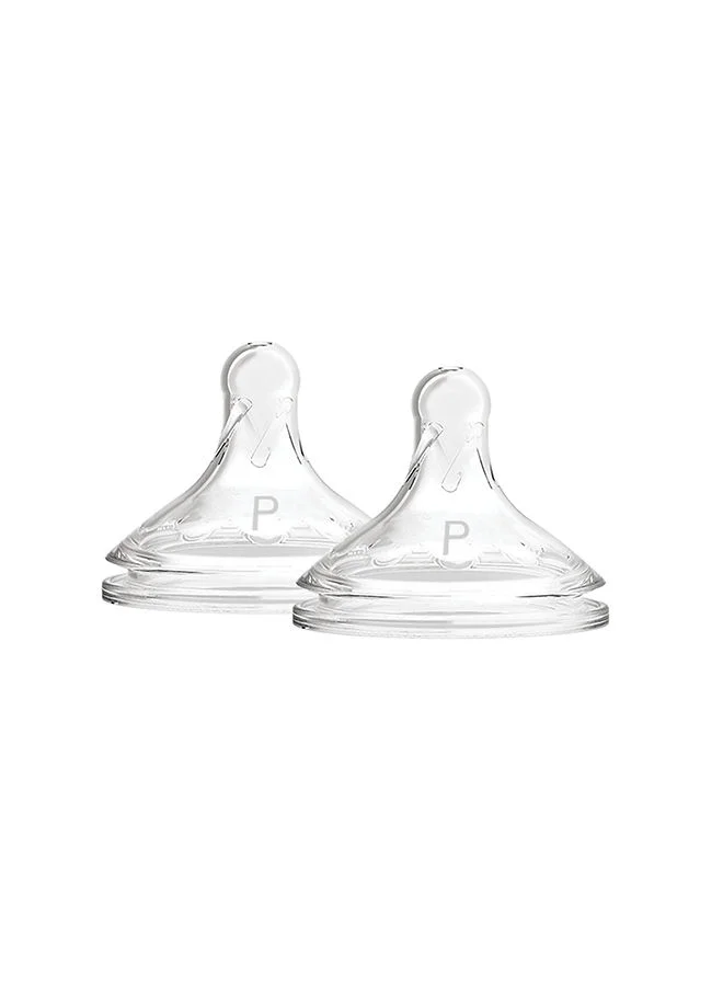 دكتور براونز Pack Of 2 Preemie Flow W-N Silicone Options+ Nipple