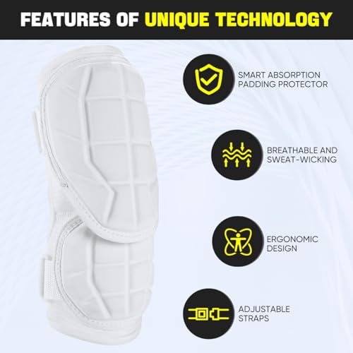 Rawxy Hitters Baseball Softball Batters Elbow Guard White AdultLXL - Image 3