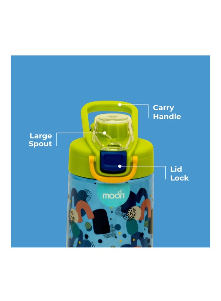 MOON Kids Tritan Water Bottle - Portable 630ml for Indoor & Outdoor Activities- Spill Proof-Break Resistant-BPA Free - Dishwasher Safe, Odor-Free - Image 4