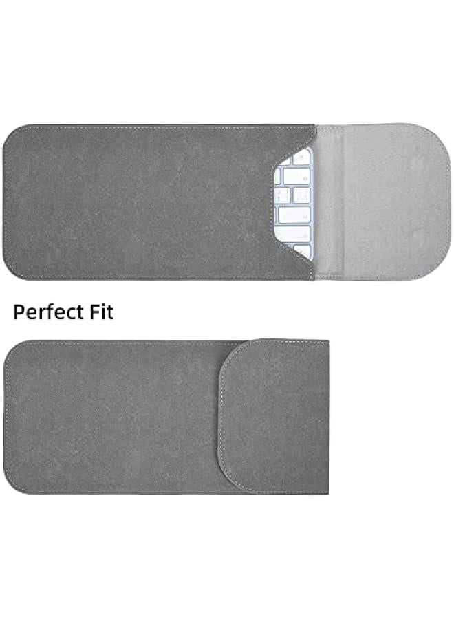 Arabest Premium Leather Keyboard Cover Sleeve for 2024 2023 2021 Apple iMac 24 inch M4 M3 M1 Magic Keyboard without Touch ID A2449 A2450 Wireless Magic Keyboard 2 Accessories Case Pouch Space Grey.  - Image 5