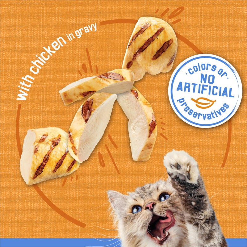 Friskies Purina Friskies Shreds With Chicken in Wet Cat Food Gravy - (Pack of 24) 5.5 oz. Cans - Image 5