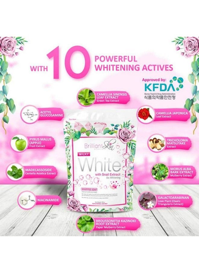 Brilliant Skin Essentials - Milky White Whipped Soap With Snail Extract 10X Whitening (2Pack) - Image 1