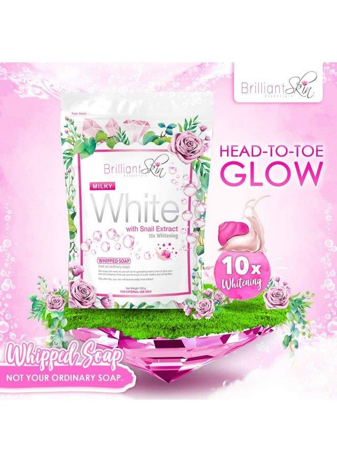 Brilliant Skin Essentials - Milky White Whipped Soap With Snail Extract 10X Whitening (2Pack) - Image 1