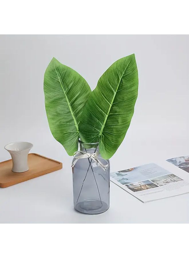 Realistic Large Artificial Banana Leaf Plant With Stem 1pc Indoor Decor - Image 4