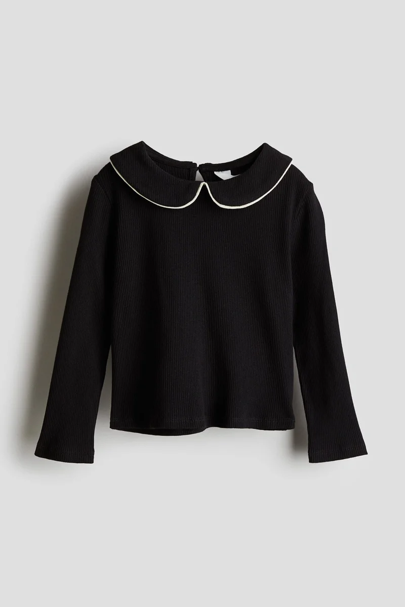 H&M Collared jersey top