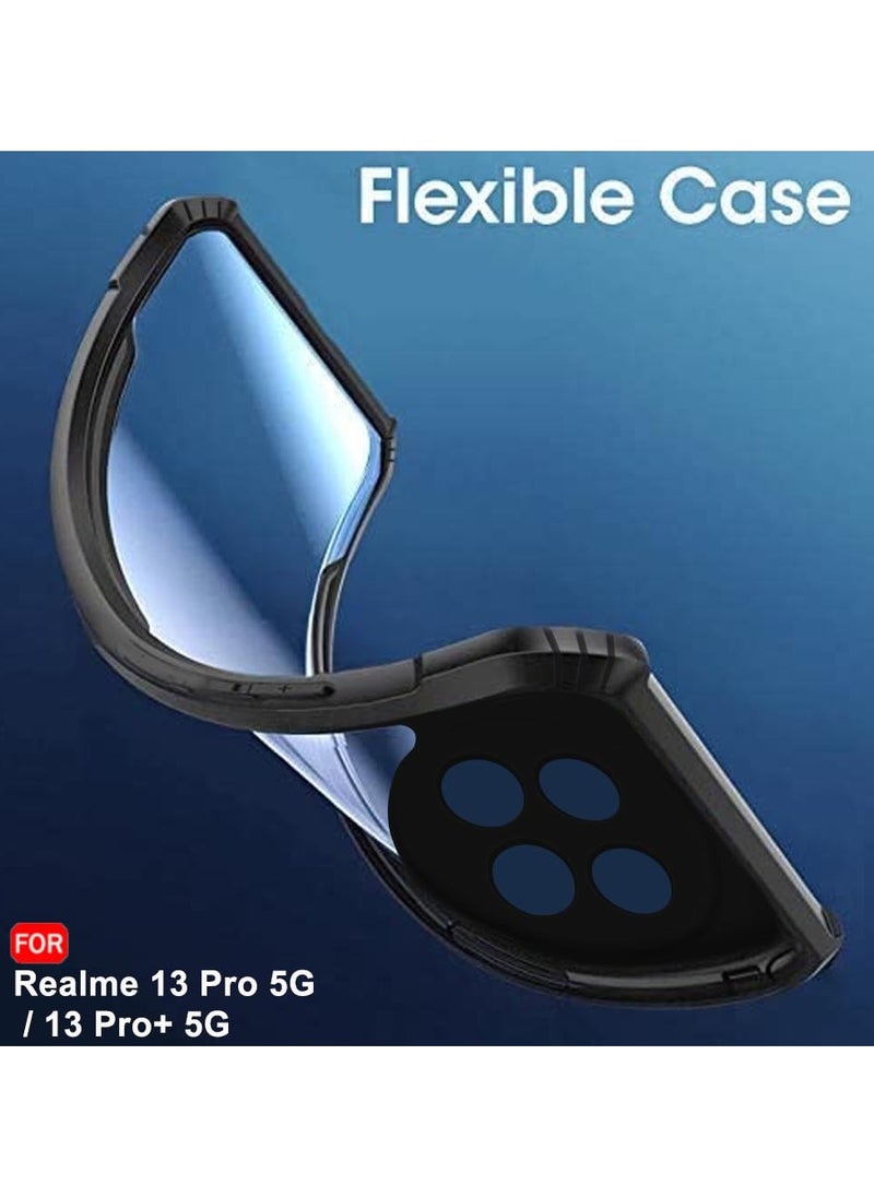 Generic Case for Realme 13 Pro Plus/Realme 13 pro 5G Clear Cover Hard PC Back Cover with Shockproof TPU Border 360 Degree Impact Resistant non-Yellowing Transparent Cover For Realme 13 Pro / 13 Pro Plus 5G  - Image 3