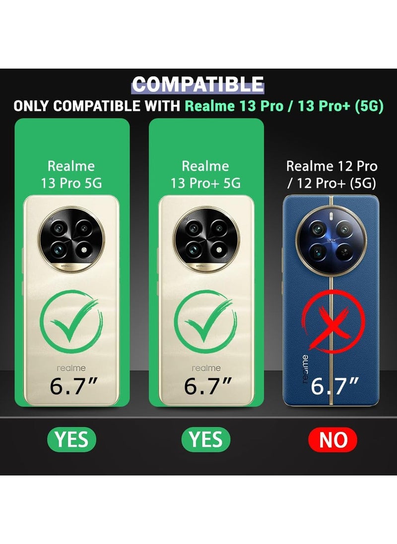 Generic Case for Realme 13 Pro Plus/Realme 13 pro 5G Clear Cover Hard PC Back Cover with Shockproof TPU Border 360 Degree Impact Resistant non-Yellowing Transparent Cover For Realme 13 Pro / 13 Pro Plus 5G  - Image 2