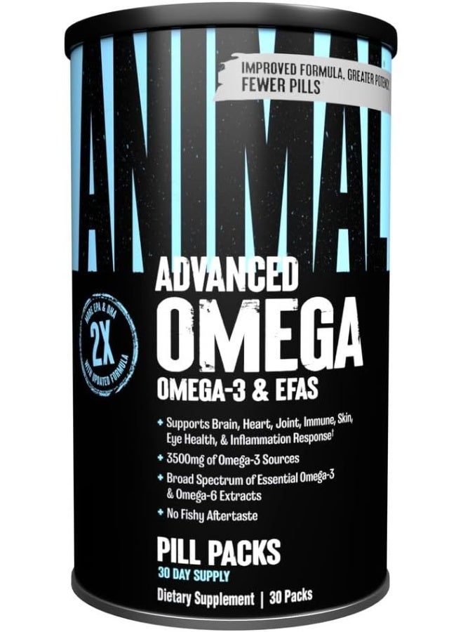 ANIMAL Omega – Omega 3 & 6 Supplement – Fish Oil Flaxseed Oil Salmon Oil Cod Liver Herring And More – Supports Cardiovascular & Joint Health – Enhances Metabolism – 30 Day Pack - Image 1