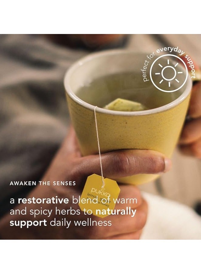 Pukka Organic Lemon Ginger And Manuka Honey Herbal Tea - Image 5