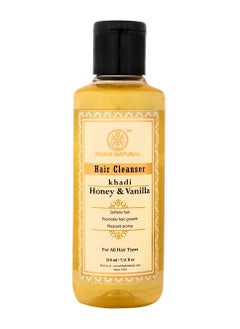 Khadi Natural Khadi Natural Honey and Vanilla Hair Shampoo Herbal Shampoo for Soft Hair Shampoo for Hair Growth Anti-Dandruff Shampoo Suitable for All Hair Types 210 ml  - Image 1