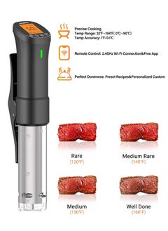 INKBIRD INKBIRD Sous Vide Machine ISV-200W Wifi Immersion Circulator Culinary Sous-vide Cooker Precision Cooking with Smartphone Control, Stainless Steel Design, Accurate Timer, 1000W Fast Heating for Perfect Meal Results  - Image 4