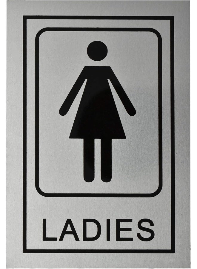 BPA Stainless Steel Gents Ladies Signage Self Adhesive Sticker for Toilet, Restroom, Glass Doors, Wooden Doors, Offices, Hospitals, Mall and Business Sign Stickers - Image 4