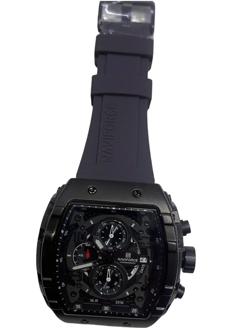 نافيفورس ساعة NAVIFORCE 8060 الجديدة للرجال ساعة رياضية بسوار من السيليكون كوارتز  - Image 1