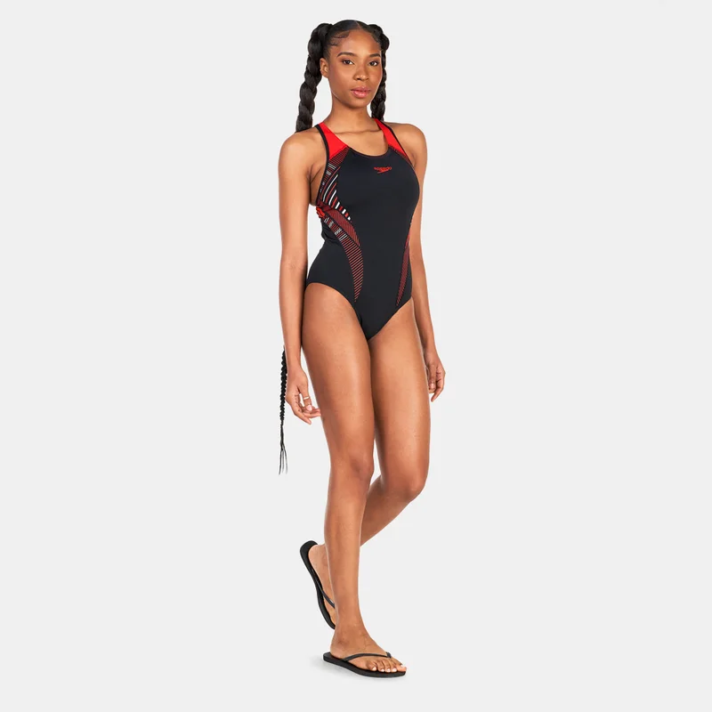 speedo Women's Placement Laneback Swimsuit