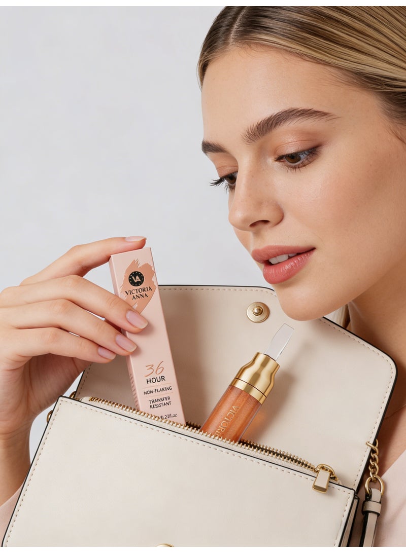 VICTORIA ANNA Long-Lasting Transfer-Proof Liquid Lipstick - Light skin tone, 36-Hour Wear, Non-Drying Matte Finish for Women & Girls - Image 4