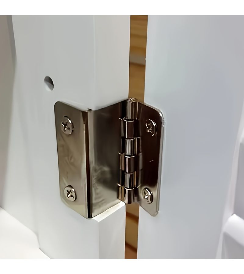 Set Of 8 Silvery Modern Cabinet Hinges For Doors Windows Furniture - Image 2