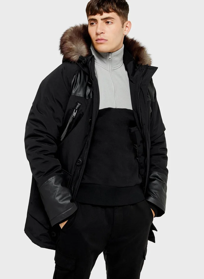 TOPMAN Hillside Parka Jacket