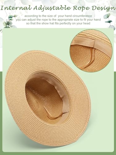 Silicherry 48 Pcs Straw Fedora Style Hat and Sunglasses Bulk 1920s Panama Style Eyeglasses for Wedding Guest Gifts Bridal Shower Halloween Costume Party Supplies Havana Nights - Image 4