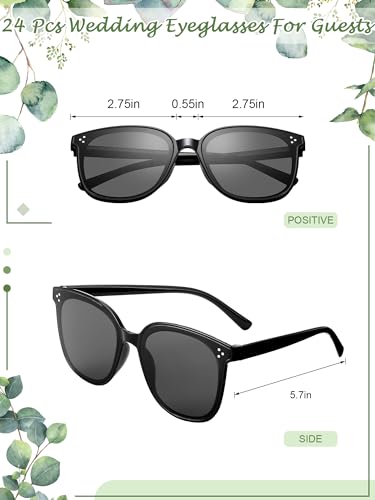 Silicherry 48 Pcs Straw Fedora Style Hat and Sunglasses Bulk 1920s Panama Style Eyeglasses for Wedding Guest Gifts Bridal Shower Halloween Costume Party Supplies Havana Nights - Image 5