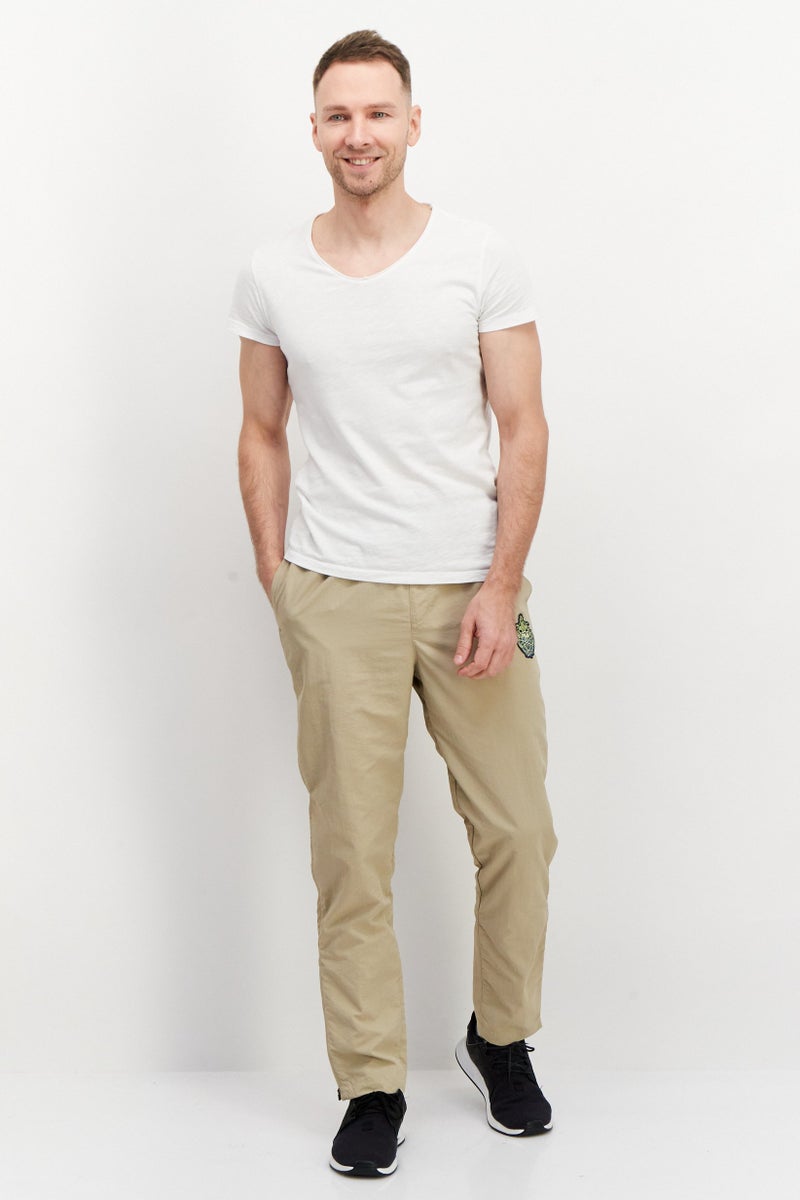 FILA Men Tapered  Fit Tettnang Drawstring Outdoor Track Pants, Tan  - Image 4