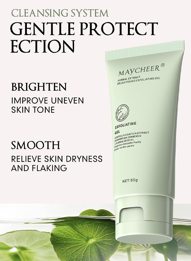 مايتشير Herbal Extract Brightening Exfoliating Gel 50g, Mildly Exfoliate, Moisturize and Brighten Skin, Improve Skin Condition, Suitable for All Skin Types, Exfoliating Gel Scrub - Image 5