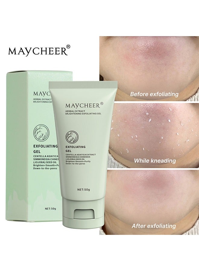 مايتشير Herbal Extract Brightening Exfoliating Gel 50g, Mildly Exfoliate, Moisturize and Brighten Skin, Improve Skin Condition, Suitable for All Skin Types, Exfoliating Gel Scrub - Image 2