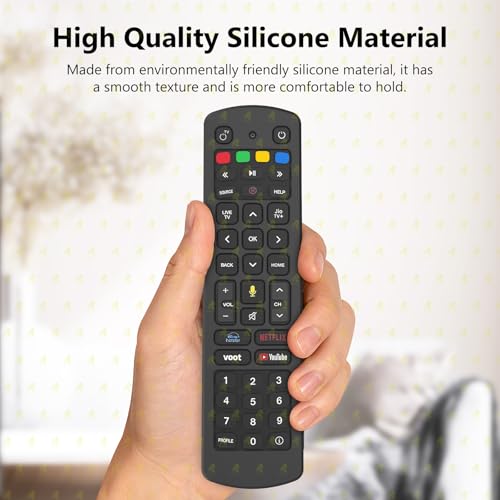RAYA Silicone Cover Compatible with Jio Tv Set Top Box Remote Protective Case with Lanyard [ Remote NOT Included ] (Black) - Image 2