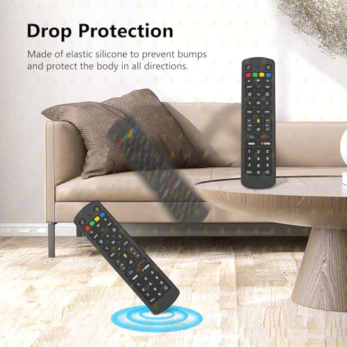 RAYA Silicone Cover Compatible with Jio Tv Set Top Box Remote Protective Case with Lanyard [ Remote NOT Included ] (Black) - Image 4