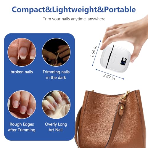 Larimuer Electric Nail Clipper - Automatic Nail Trimmer with 3 Speed Modes, LCD Display, Nail Scraps Storage & USB Rechargeable Safety Fingernail Trimmer for Babies, Kids, Adults, and Seniors - Image 3