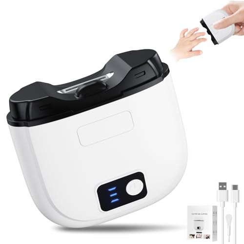 Larimuer Electric Nail Clipper - Automatic Nail Trimmer with 3 Speed Modes, LCD Display, Nail Scraps Storage & USB Rechargeable Safety Fingernail Trimmer for Babies, Kids, Adults, and Seniors - Image 1