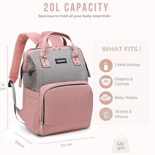 MAMMA Diaper Bag for Mothers for Travel, Baby Bag for Mother Travel, Hospital Bag for Delivery Women, Baby Diaper Bag for Mom, 12 Pockets Diaper Bags for Mothers with 9 Months Warranty - Image 3