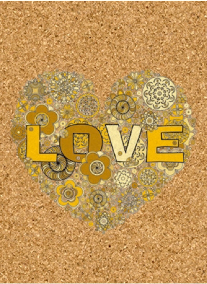 Ayeeb Portable Foldable Yoga Travel Mat 1MM,100% Natural Portugal Cork Surface Eco-friendly Antimicrobial, Non-slip Rubber Reverse, Versatile use for Gym Pilates Fitness Workout Meditation Beach Swimming Pool Carpet floor, Best Gift to friends and families, Full Color Laser Pattern(LOVE heart)  - Image 2