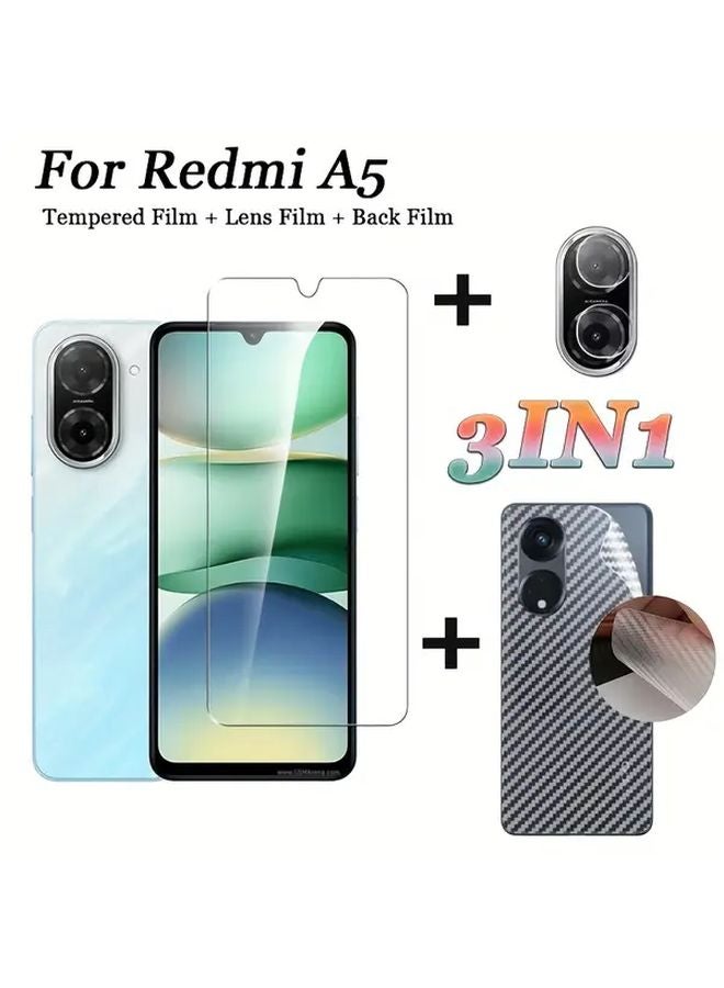 Redmi A5 Tempered Glass Screen Protector Full Coverage HD Clear Scratch Resistant - Image 2