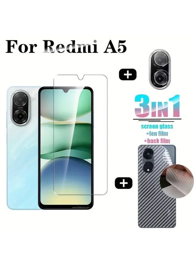 Redmi A5 Tempered Glass Screen Protector Full Coverage HD Clear Scratch Resistant - Image 5