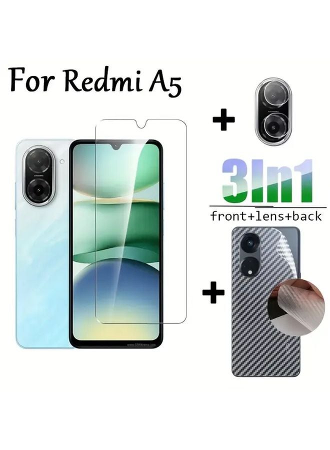 Redmi A5 Tempered Glass Screen Protector Full Coverage HD Clear Scratch Resistant - Image 1