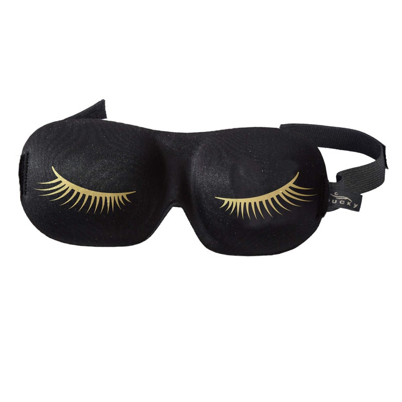 Bucky Ultralight & Comfortable Contoured Sleep Eye Mask, Gold Eyelash, One Size,5824 - Image 1