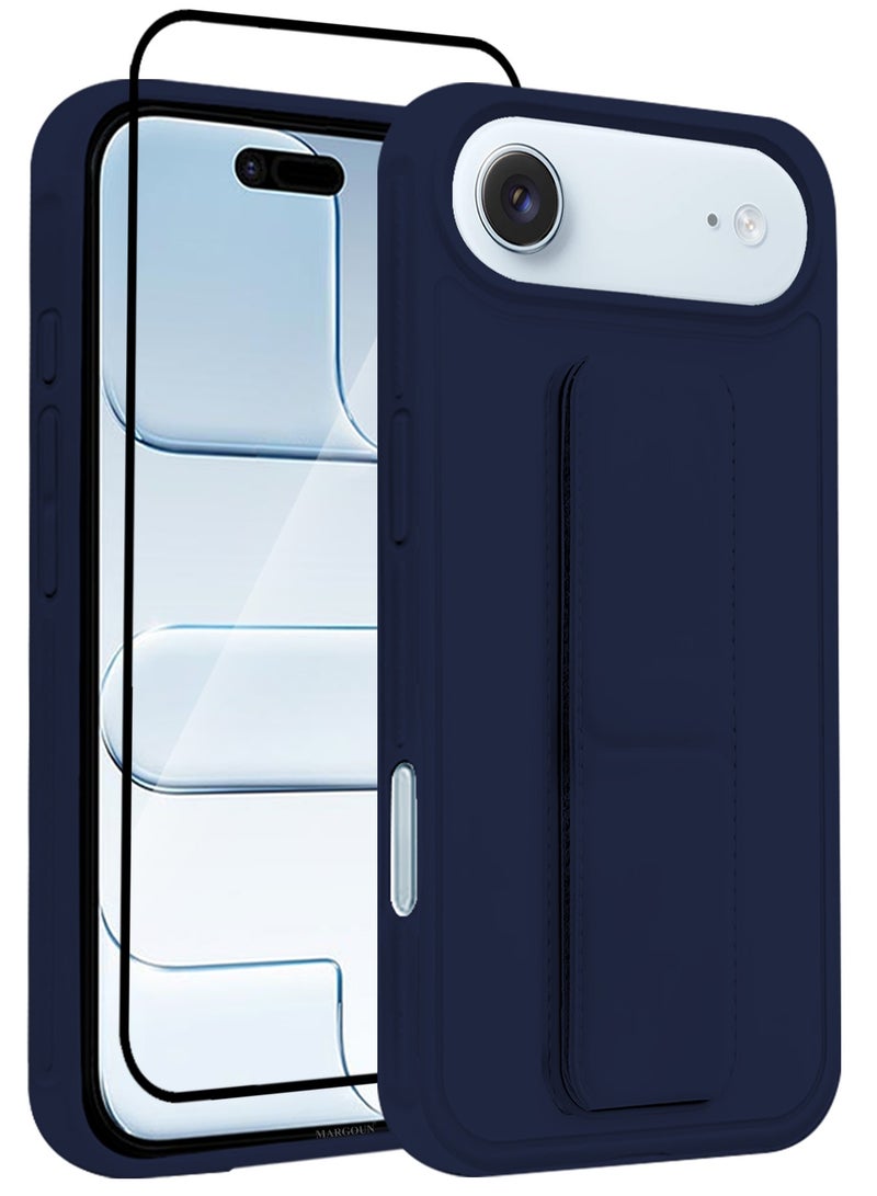 CATANES 2 Packs Premium PU Leather Case for iPhone 17 Air with Stand Function Shockproof and Anti Scratch Finger Grip with 3D Screen Protector - Image 1