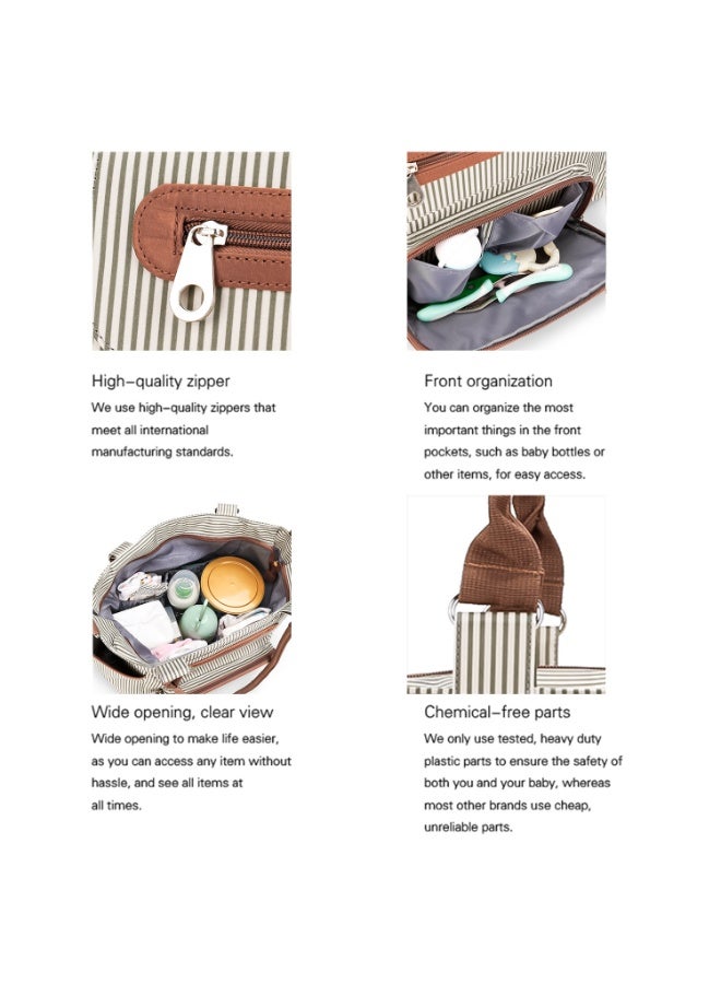 general 7-piece set of mommy bag handbag multifunctional large-capacity mother bag maternal and child diaper bag outing hand bag - Image 5