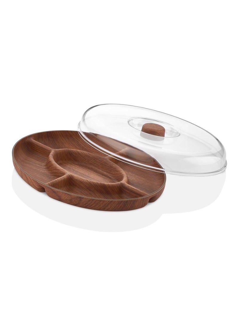 Evelin طقم إفطار ومكسرات طوكيو من بوليسترين مع غطاء 23 × 23 × 29.5 سم