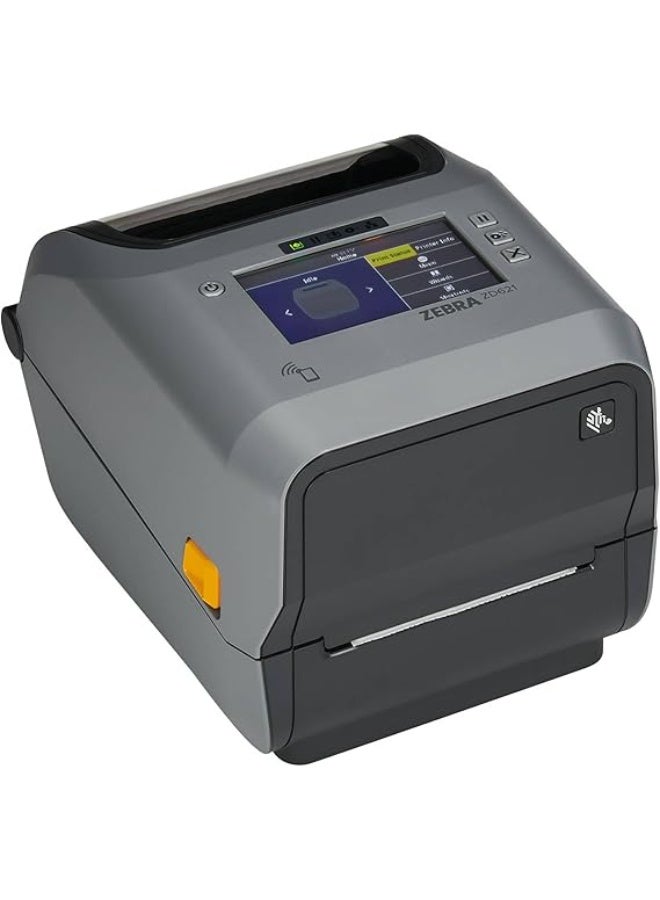 Zebra ZD621R Thermal Transfer Printer, 203 x 203 DPI Resolution, 203mm/sec Print Speed, Built-In 4.3" Display, Ethernet LA, Bluetooth (BLE) & USB Port Interfaces, RFID Module, Gray | ZD6A142-30EFR2EZ - Image 1