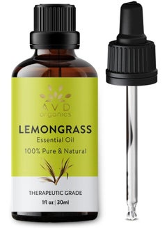 AVD Organics Lemongrass Essential Oil 30Ml 100% Pure And Natural Therapeutic Grade Essential Oil For Aromatherapy And Skincare, Essential Oil For Diffuser 1 Fl. Oz  - Image 1