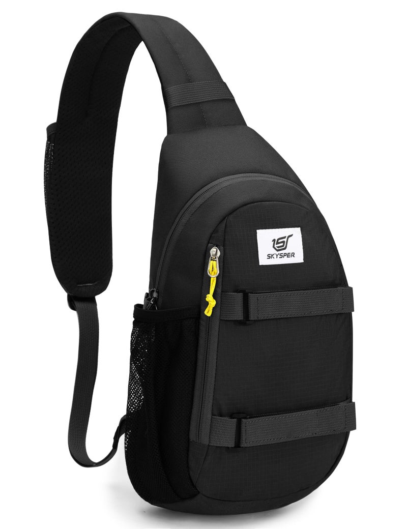 SKYSPER Sling Bag AntiTheft RFID Crossbody Bag Travel Cross Body Backpack Shoulder Hiking Sling DaypackBlack - Image 2